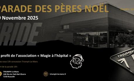 TRIUMPH RIDE LE MANS : PARADE DES PERES NOËL !